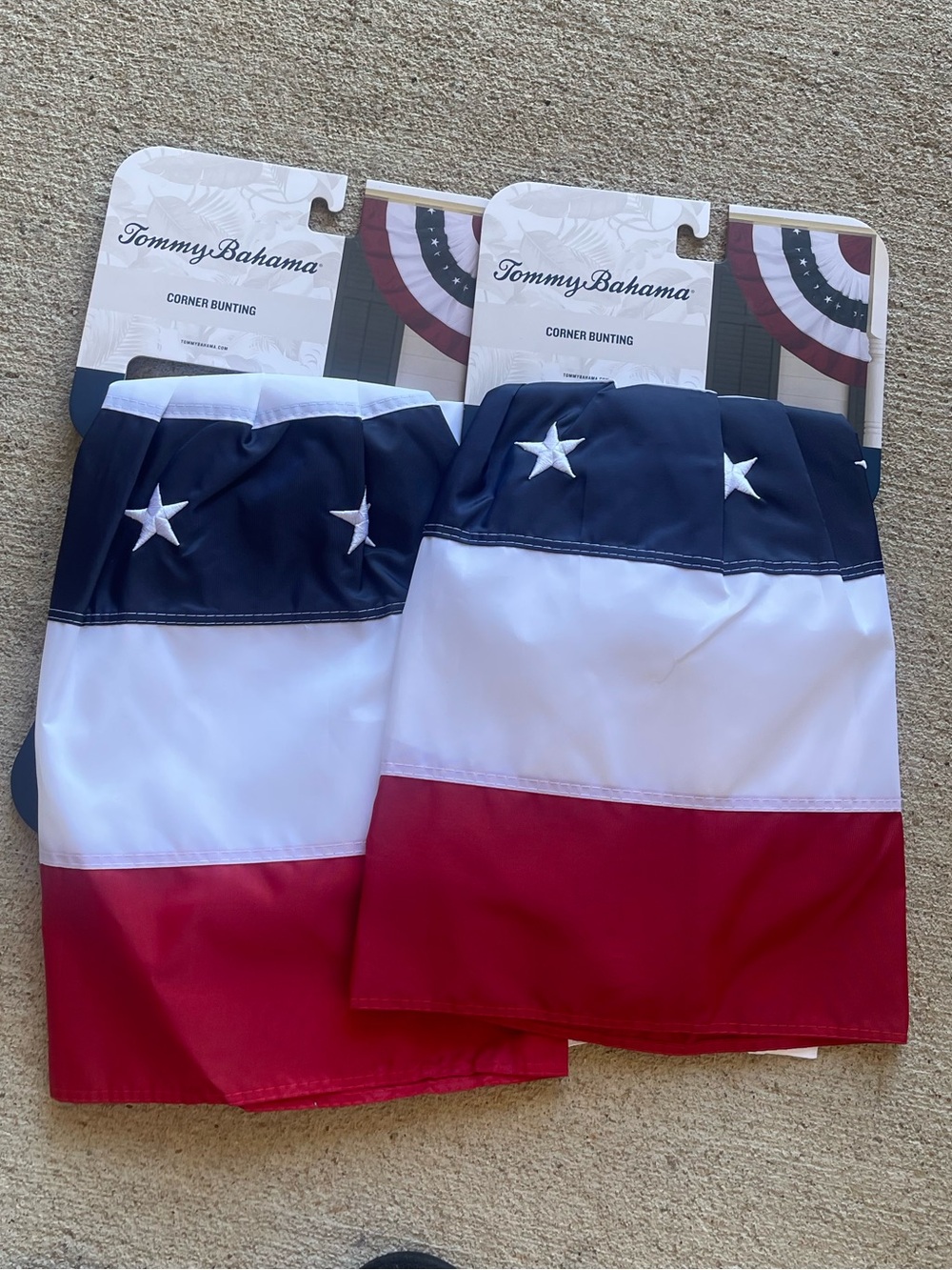 Tommy Bahama CORNER Flag Bunting set of (2) - Brand new !!